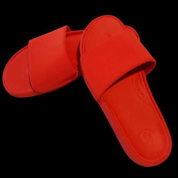 Lululemon Restfeel Womens Comfortable Slip-on Sandals Solar Orange - Picture 1 of 12